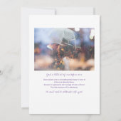 応援はワイン試飲バジェットブライダルシャワー 招待状 (裏面)