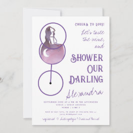 応援はワイン試飲バジェットブライダルシャワー 招待状