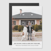 応援は今ここから休暇引越し発表 マグネット招待状 (正面/裏面)