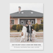 応援は今ここから休暇引越し発表 マグネット招待状 (正面)