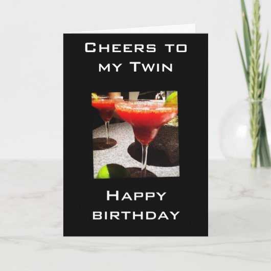 応援は私たちの誕生日の双子へ カード (正面)