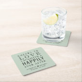 応援は笑いを楽々と好結婚む スクエアペーパーコースター (インサイチュ)