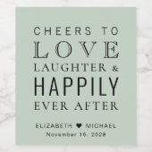 応援は笑いを楽々と好結婚む ワインラベル (シングルラベル)