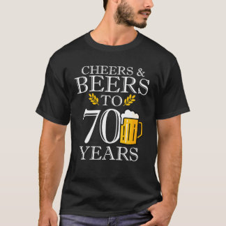 応援は70歳の誕生日の飲酒にビール Tシャツ