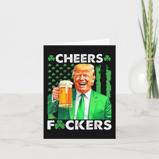 応援はSt patricks dayビおもしろいール飲料 カード (正面)