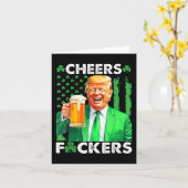 応援はSt patricks dayビおもしろいール飲料 カード (黄色い花)