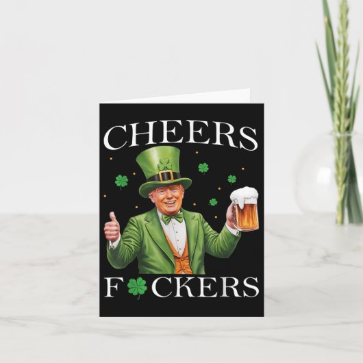 応援はSt patricks dayビおもしろいール飲料 カード (正面)
