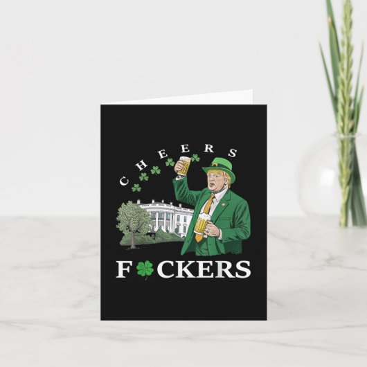 応援はSt patricks dayビおもしろいール飲料 カード (正面)
