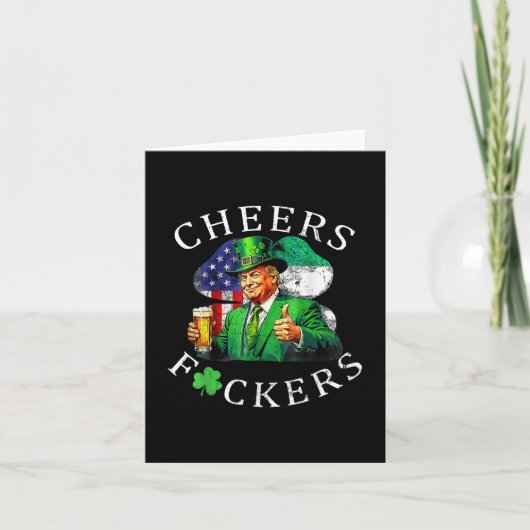 応援はSt patricks dayビおもしろいール飲料 カード (正面)