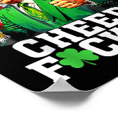 応援はSt patricks dayビおもしろいール飲料 ポスター (角)