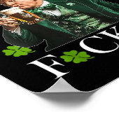 応援はSt patricks dayビおもしろいール飲料 ポスター (角)