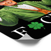 応援はSt patricks dayビおもしろいール飲料 ポスター (角)