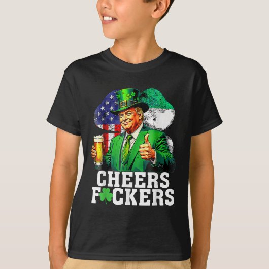 応援はSt patricks dayビおもしろいール飲料 Tシャツ (正面)