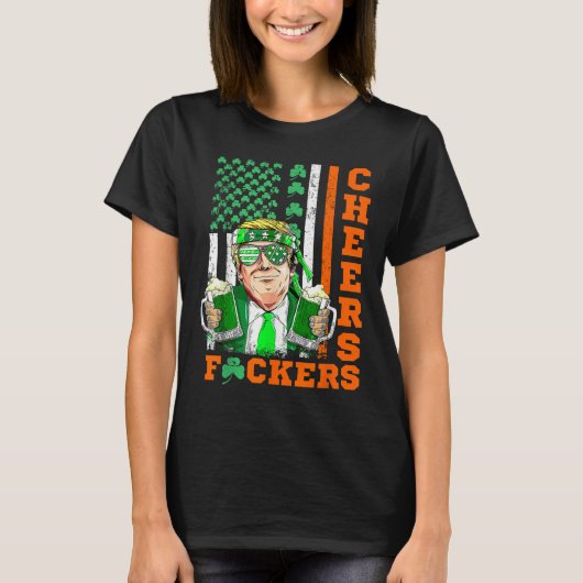応援はSt patricks dayビおもしろいール飲料 Tシャツ (正面)