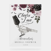 応援へのラブスケルトンハンドフローラゴシックブライダル アクリルサイン (正面)