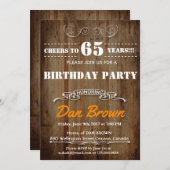 応援への….年齢のための誕生日のパーティの招待状 招待状 (正面/裏面)