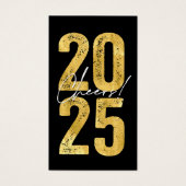 応援へ2023金ゴールドタイポグラフィ新年の贈り物ラベル (正面)