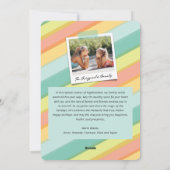 応援へ2025ストライプ柑橘類ハッピーニューイヤー写真 シーズンカード (裏面)