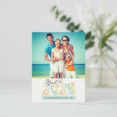 応援へ2025ストライプ柑橘類ハッピーニューイヤー写真 シーズンポストカード (スタンド正面)