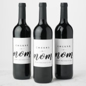 応援をママモダンミニマリストへワインラベル ワインラベル (ボトル)