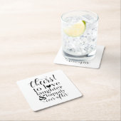 応援を愛し、幸いにもCoasterの後カスタムに スクエアペーパーコースター (インサイチュ)