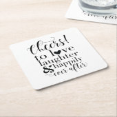 応援を愛し、幸いにもCoasterの後カスタムに スクエアペーパーコースター (アングル)