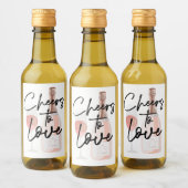 応援を愛するカスタムブライダルシャワー好意 ワインラベル (ボトル)