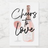 応援を愛するカスタムブライダルシャワー好意 ワインラベル (シングルラベル)