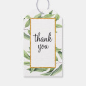 応援を愛するシックなシャンパン結婚の感謝を捧げる ギフトタグ (裏面)