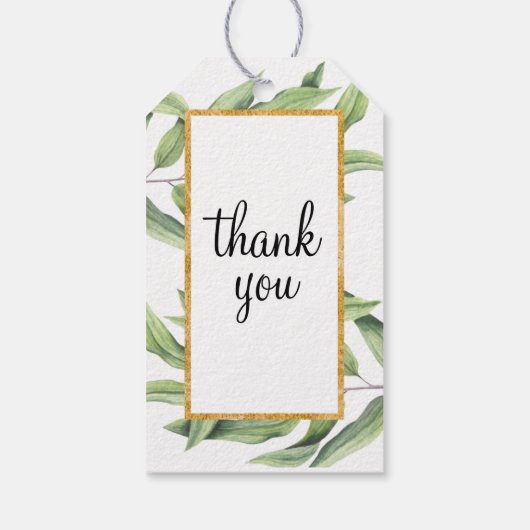 応援を愛するシックなシャンパン結婚の感謝を捧げる ギフトタグ (裏面)