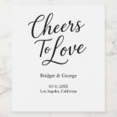 応援を愛するスクリプト – エレガントチャーム ワインラベル (シングルラベル)