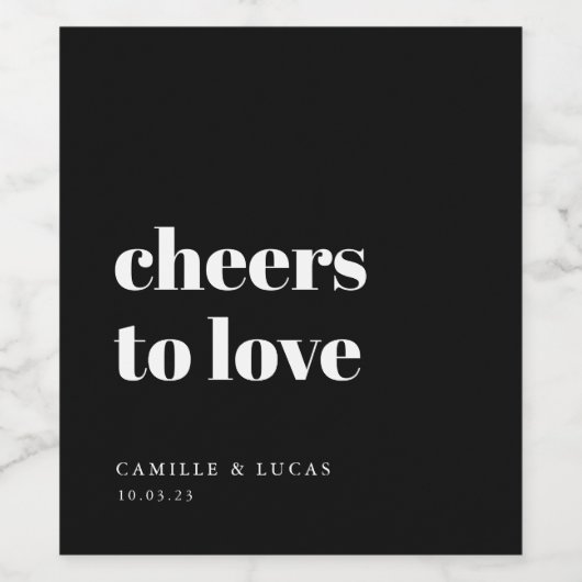 応援を愛するパーソナライズされた結婚式の引き出物 ワインラベル (シングルラベル)