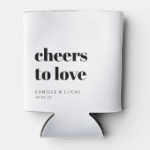 応援を愛するパーソナライズされた結婚式の引き出物 缶クーラー (正面)