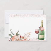 応援を愛するピンクブライダルシャワーQR Rsvpカード サンキューカード (裏面)