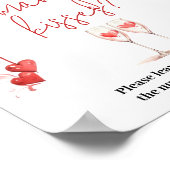 応援を愛するブライダルシャワーどのように多くのキスゲーム ポスター (角)