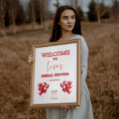 応援を愛するブライダルシャワーウェルカムサイン ポスター