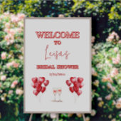 応援を愛するブライダルシャワーウェルカムサイン ポスター