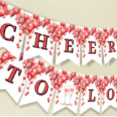 応援を愛するブライダルシャワーバレンタインハート バンティングフラッグ