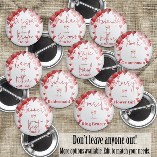 応援を愛するブライダルシャワー花嫁の父 缶バッジ