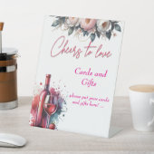 応援を愛するブライダルシャワーTabletopシンボルや象徴 台座サイン (インサイチュ)