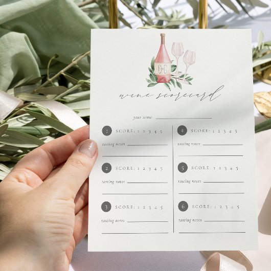 応援を愛するワインテイスティングスコアカード
