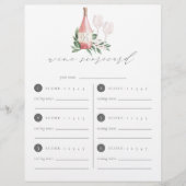 応援を愛するワインテイスティングスコアカード (正面)