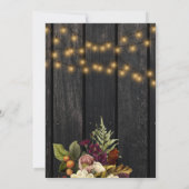 応援を愛する素朴なワインのテストブライダルシャワー 招待状 (裏面)