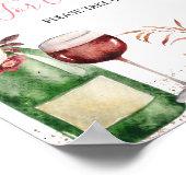 応援を愛する赤面ピンクブライダルシャワーありがとう ポスター (角)