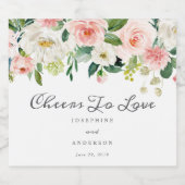 応援を愛する赤面ボトルラベル スパークリングワインラベル (シングルラベル)