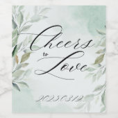 応援を愛する – エレガントなウェディングワインラベル ワインラベル (シングルラベル)