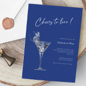 応援を愛する！ブルー王室のブライダルシャワー招待状 招待状