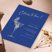 応援を愛する！ブルー王室のブライダルシャワー招待状 招待状