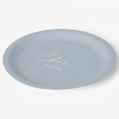 応援を愛する – Dusty Blue 結婚's ペーパープレート (アングル)