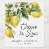 応援を愛素朴するボホ結婚レモン ワインラベル (シングルラベル)